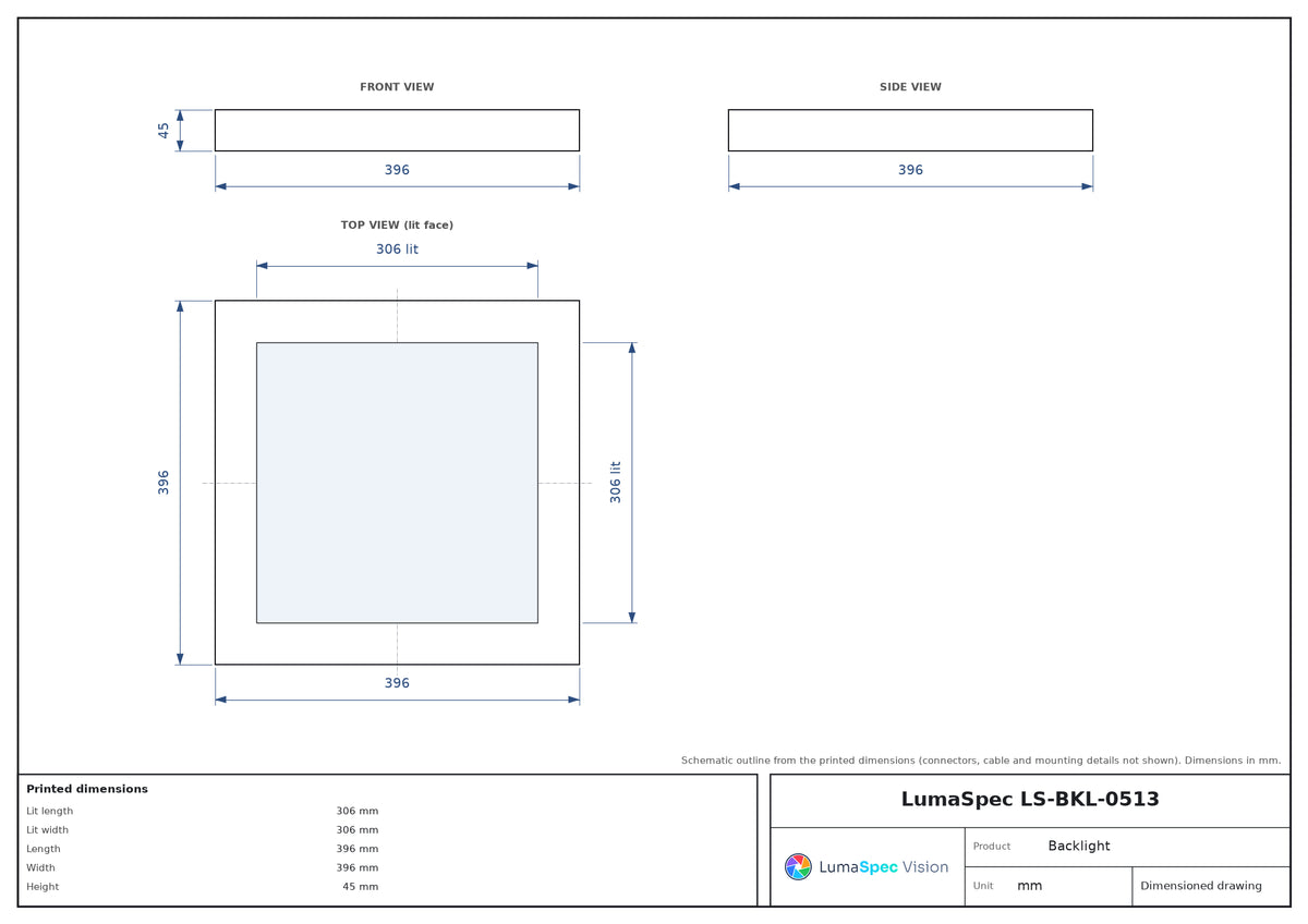 LS-BKL-0513 dimensions (mm)