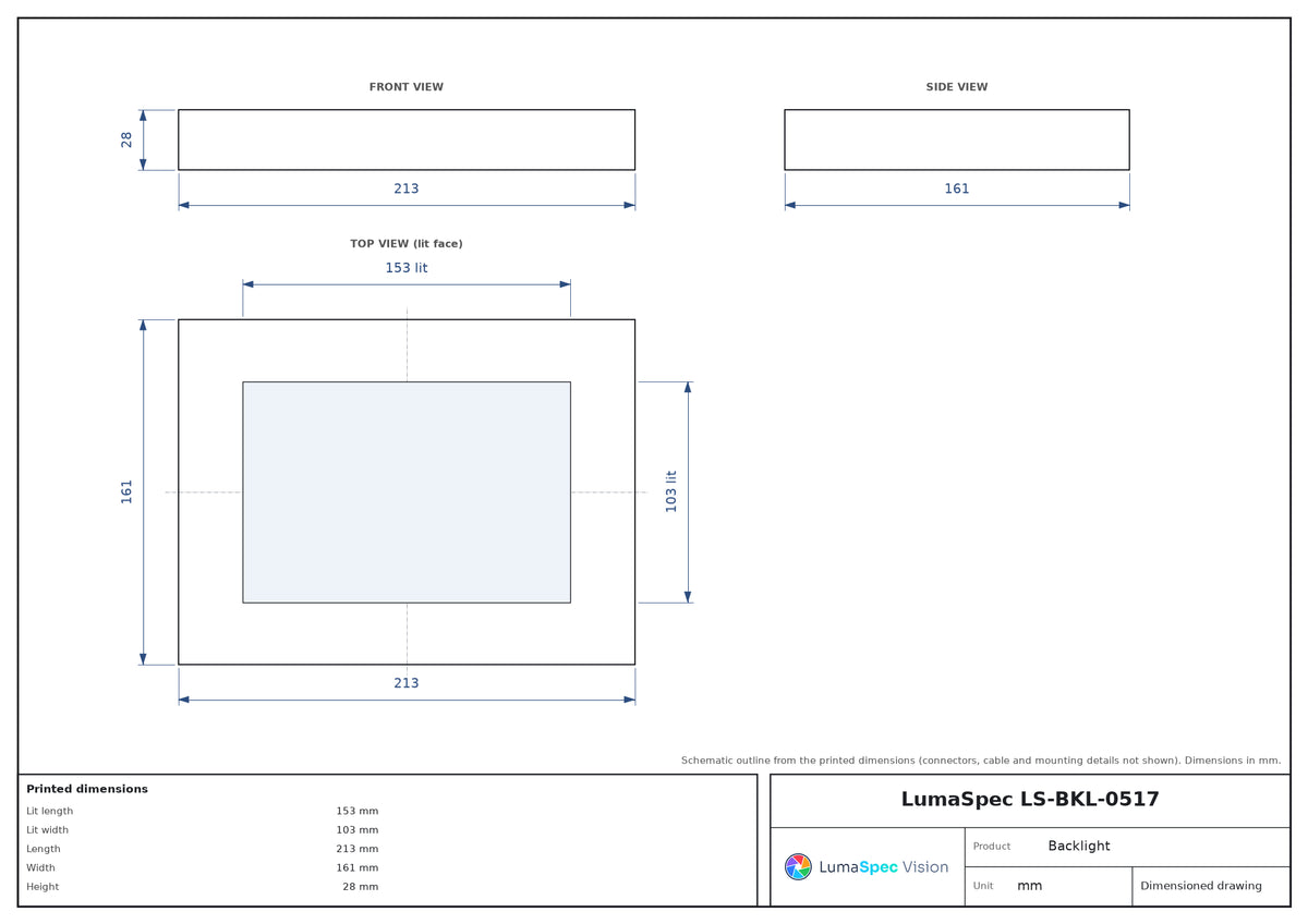LS-BKL-0517 dimensions (mm)