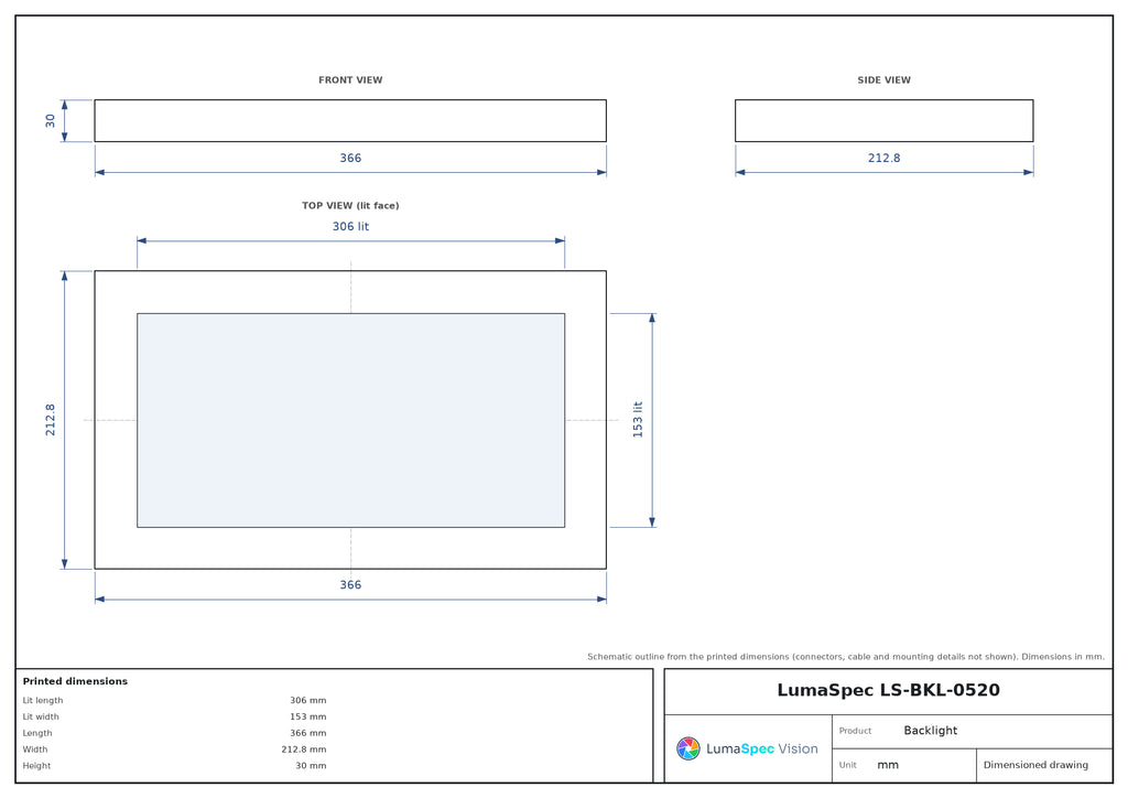 LS-BKL-0520 dimensions (mm)