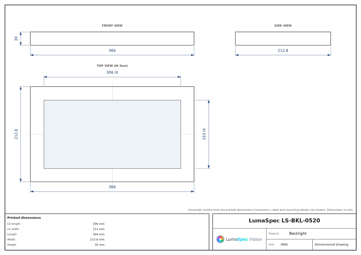 LS-BKL-0520 dimensions (mm)