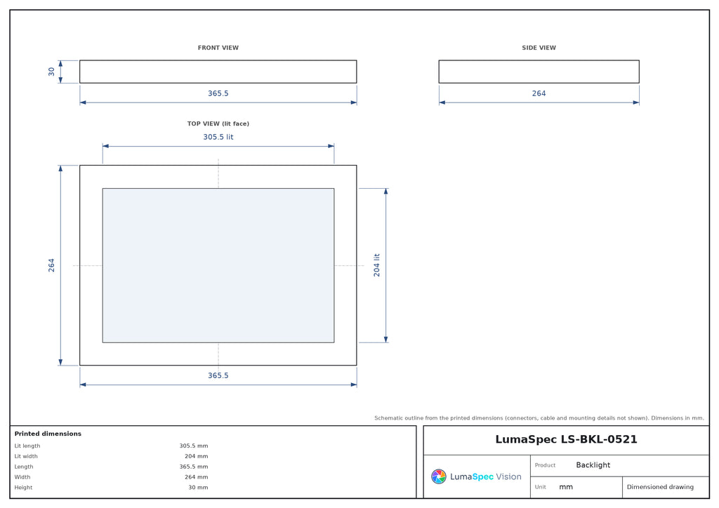 LS-BKL-0521 dimensions (mm)