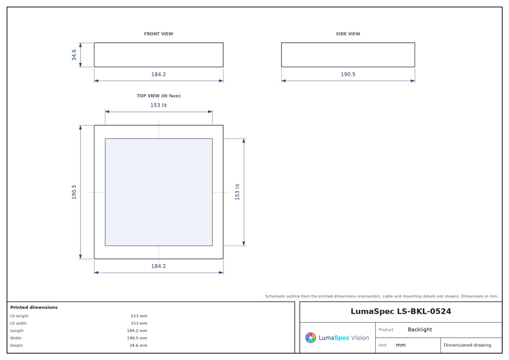 LS-BKL-0524 dimensions (mm)