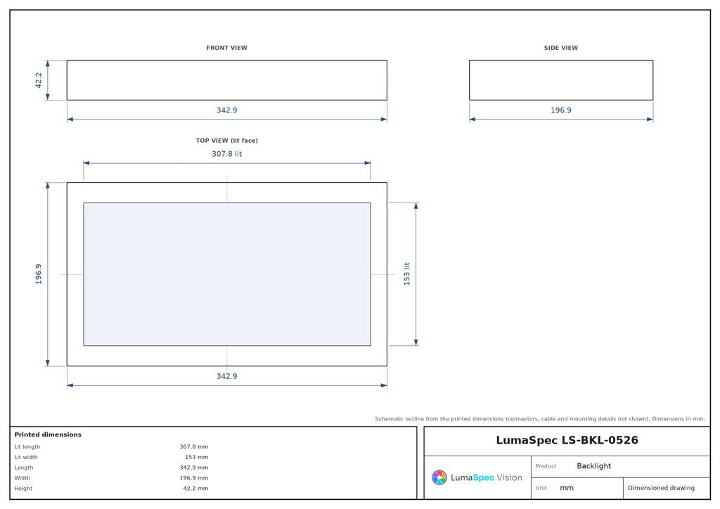 LS-BKL-0526 dimensions (mm)