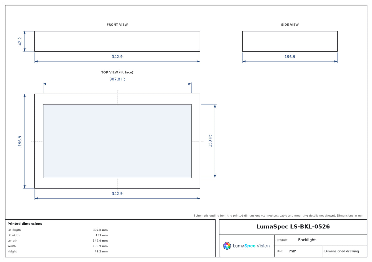 LS-BKL-0526 dimensions (mm)