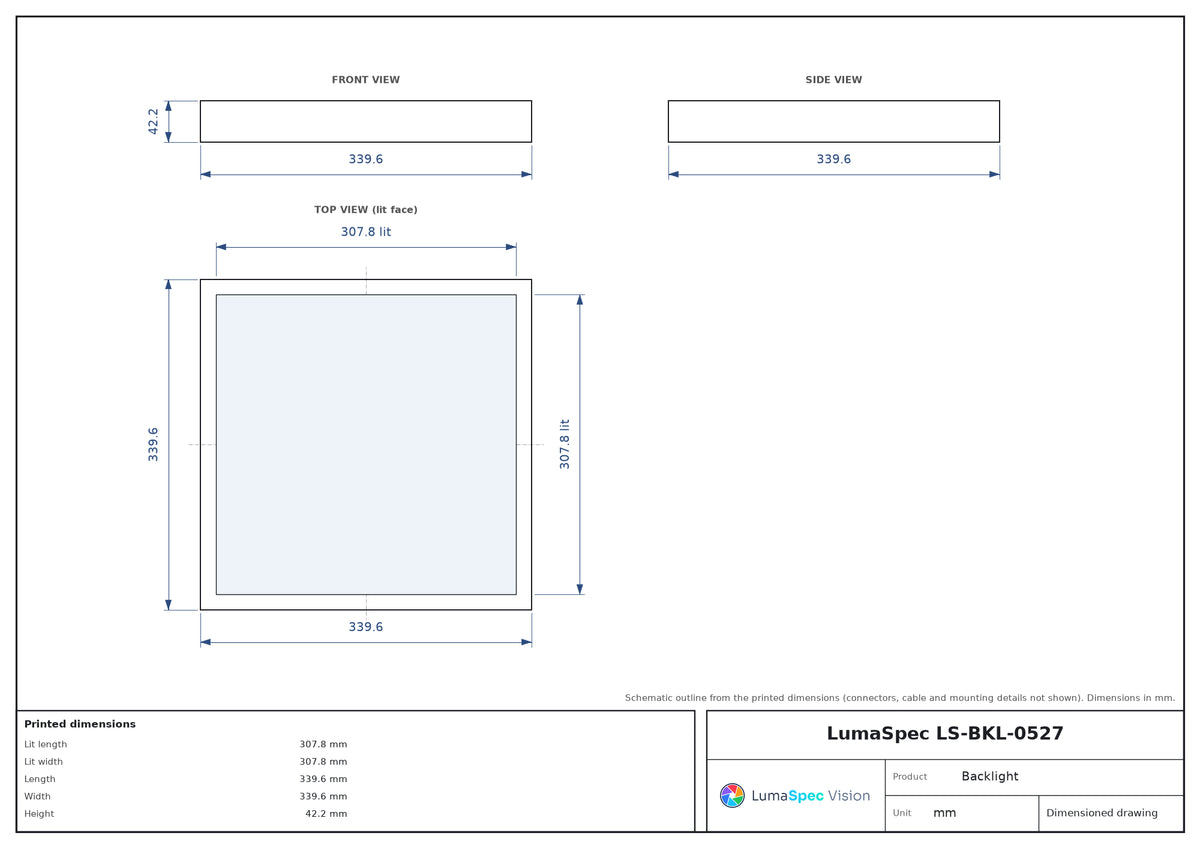 LS-BKL-0527 dimensions (mm)