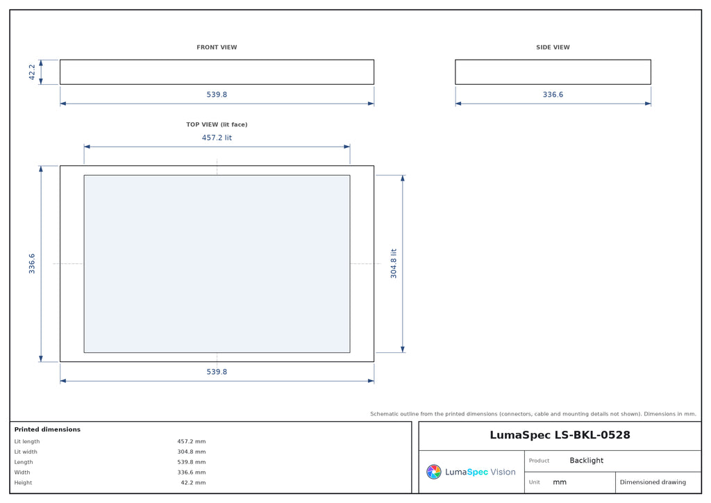 LS-BKL-0528 dimensions (mm)