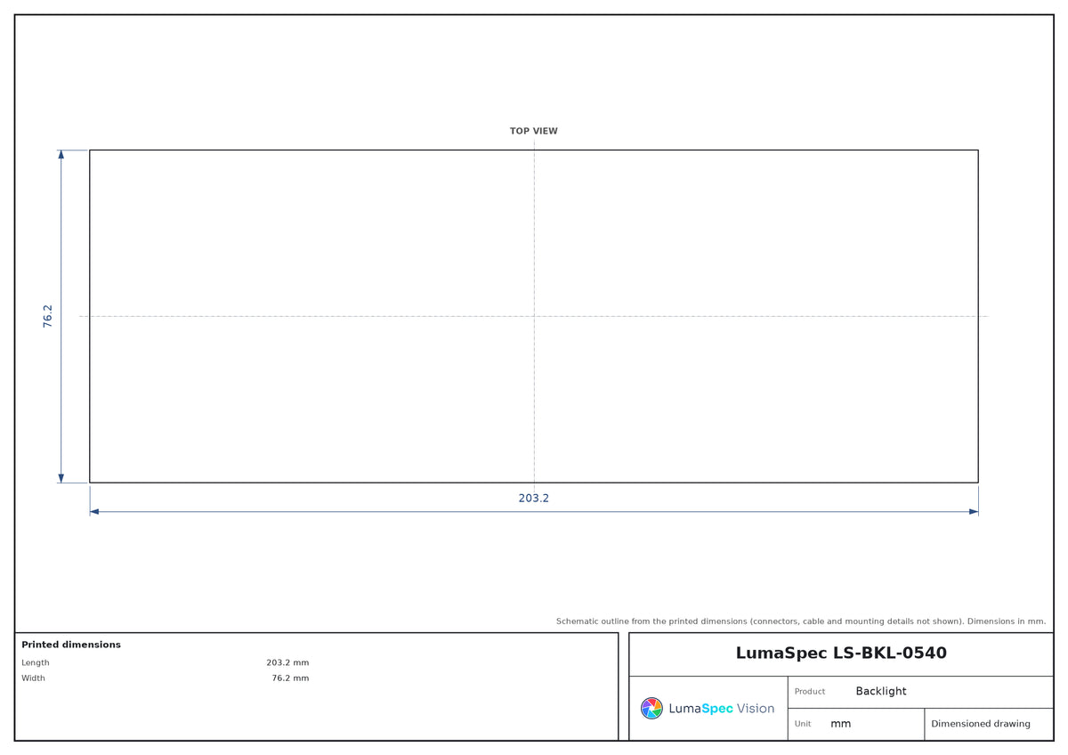 LS-BKL-0540 dimensions (mm)