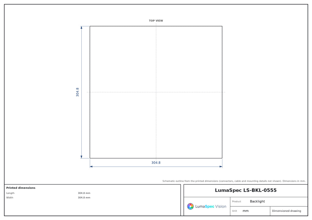 LS-BKL-0555 dimensions (mm)