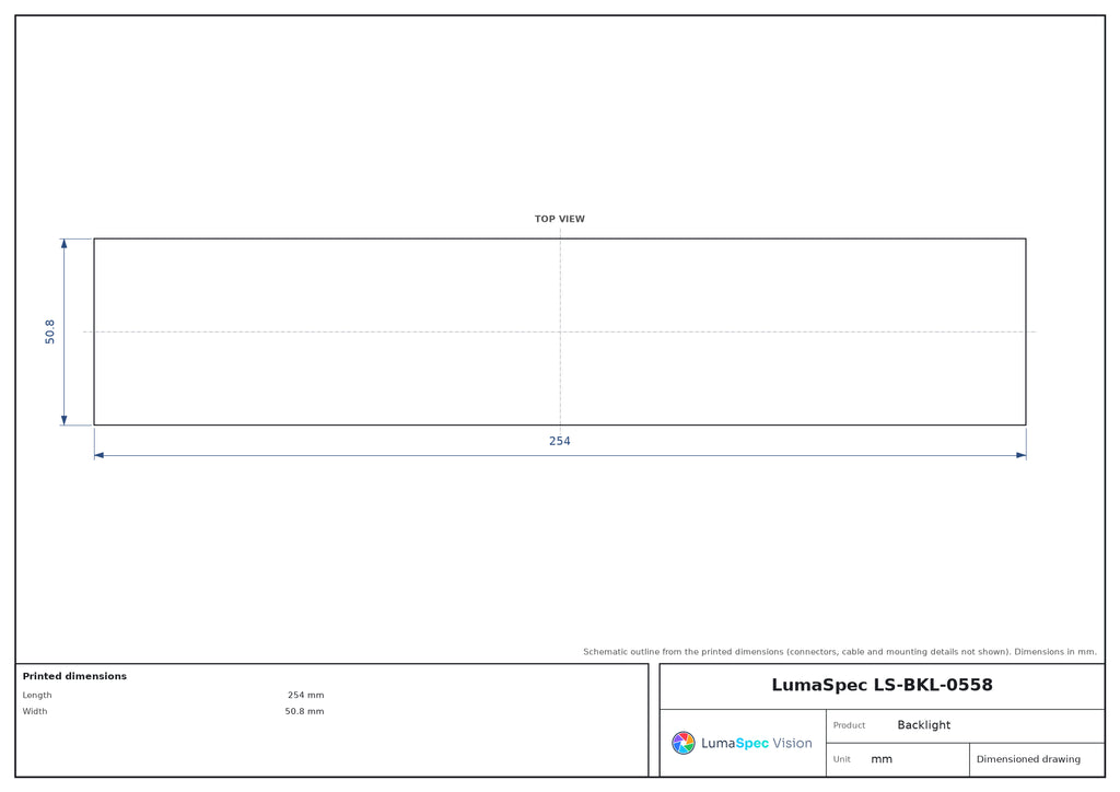 LS-BKL-0558 dimensions (mm)