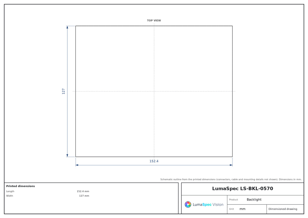 LS-BKL-0570 dimensions (mm)