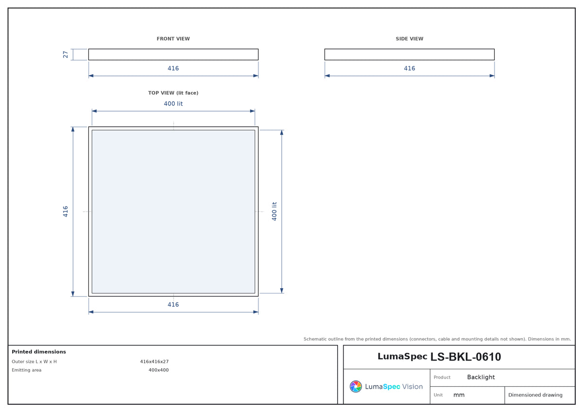 LS-BKL-0610 dimensions (mm)