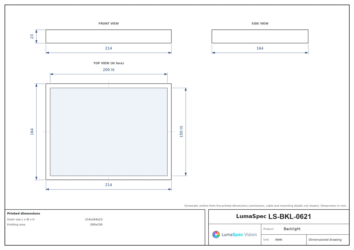 LS-BKL-0621 dimensions (mm)