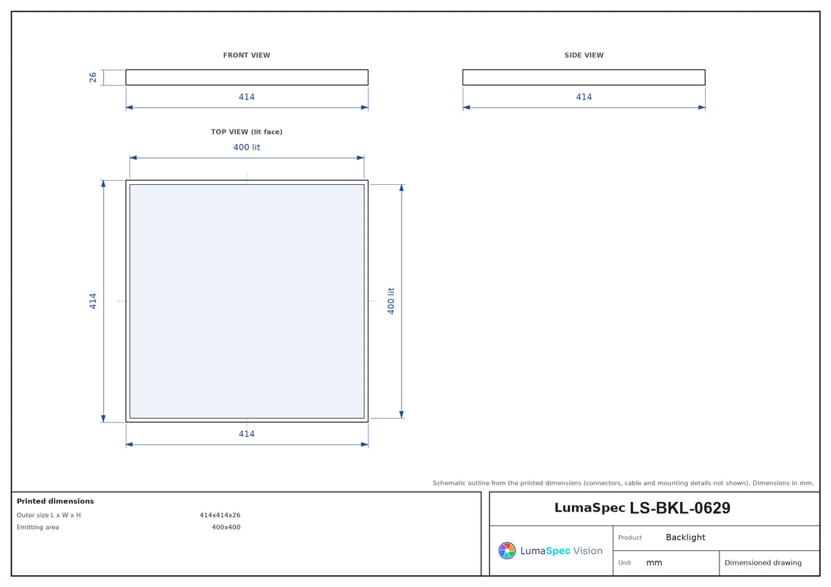 LS-BKL-0629 dimensions (mm)