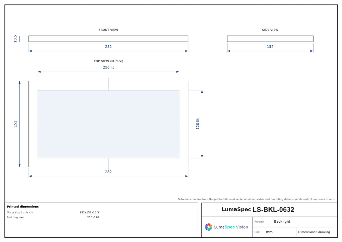 LS-BKL-0632 dimensions (mm)