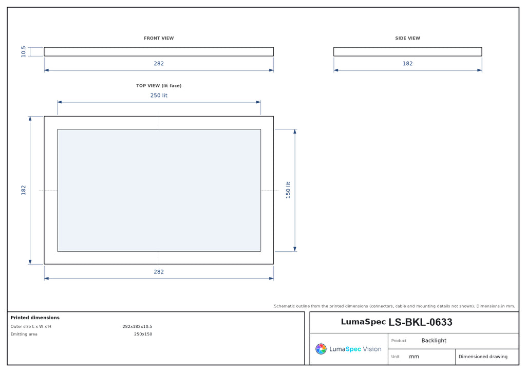 LS-BKL-0633 dimensions (mm)