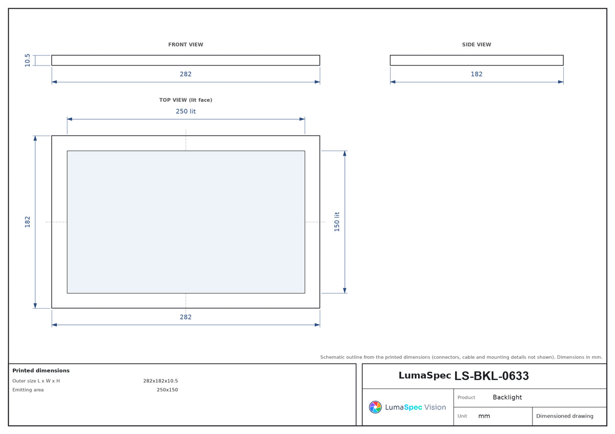 LS-BKL-0633 dimensions (mm)