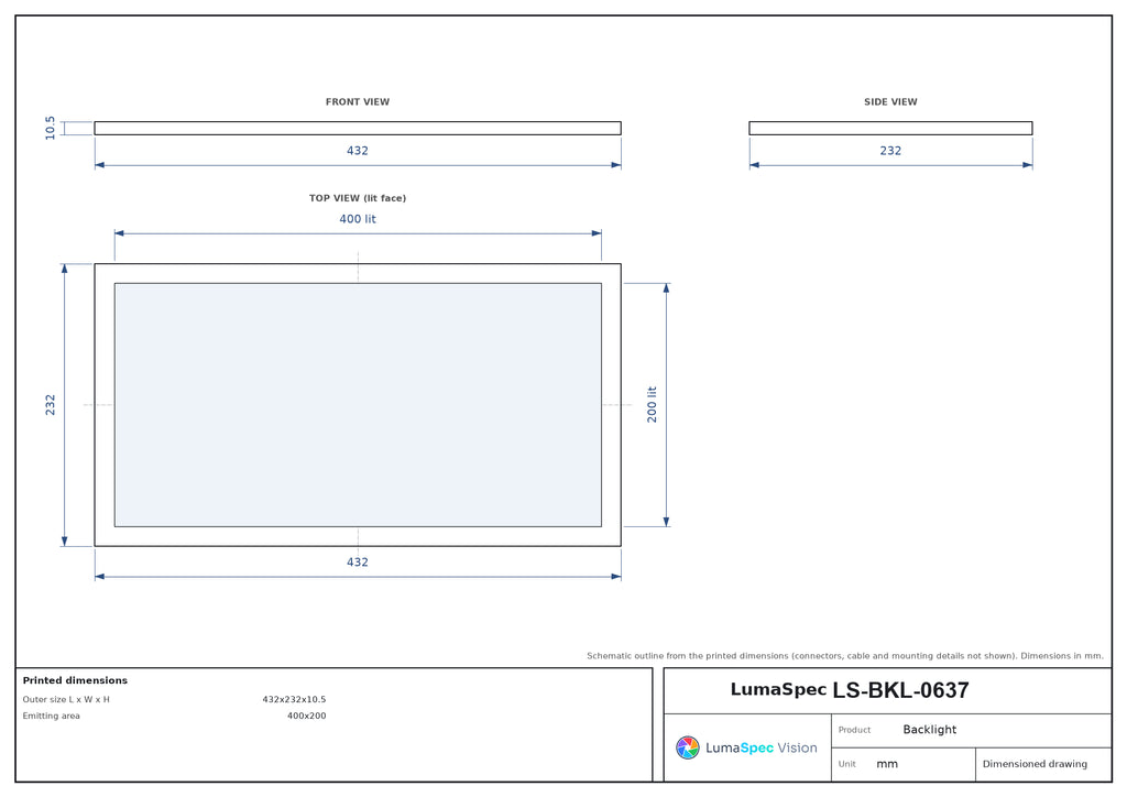 LS-BKL-0637 dimensions (mm)