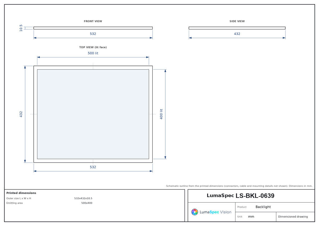 LS-BKL-0639 dimensions (mm)