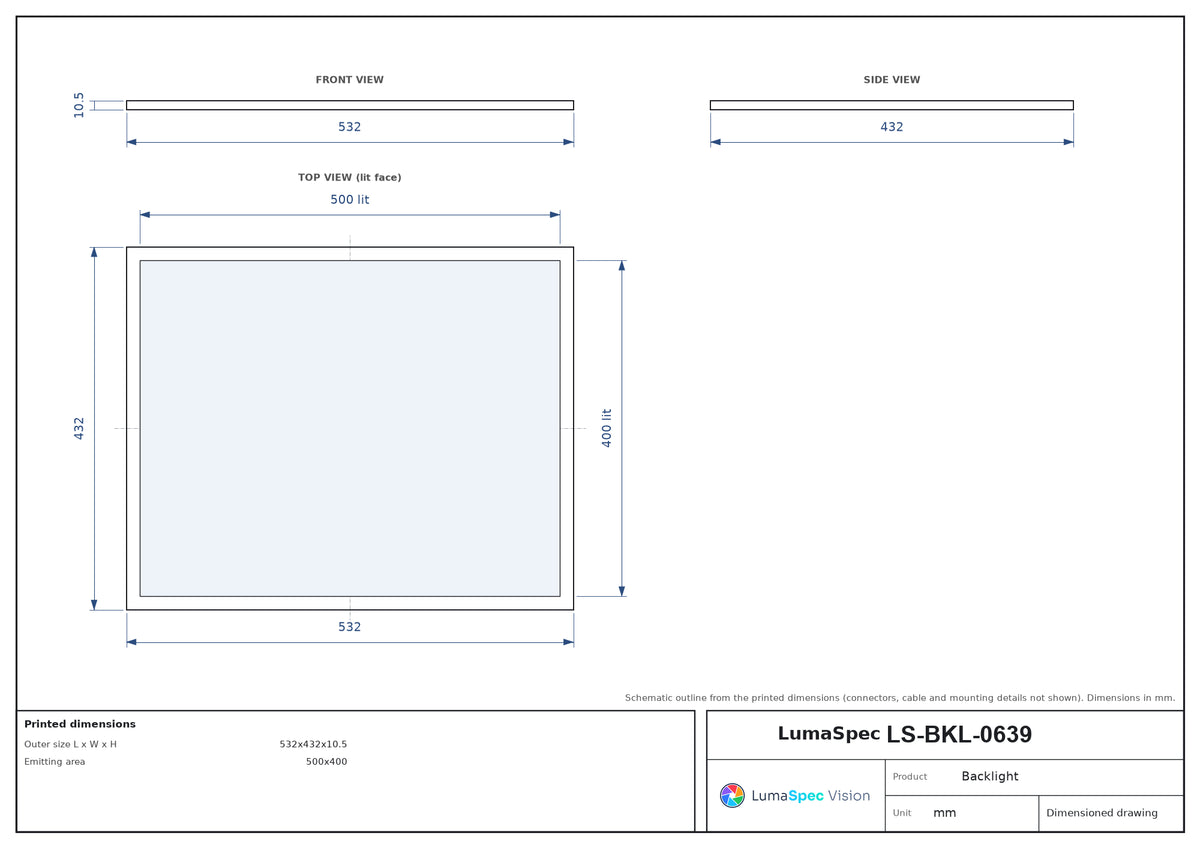 LS-BKL-0639 dimensions (mm)