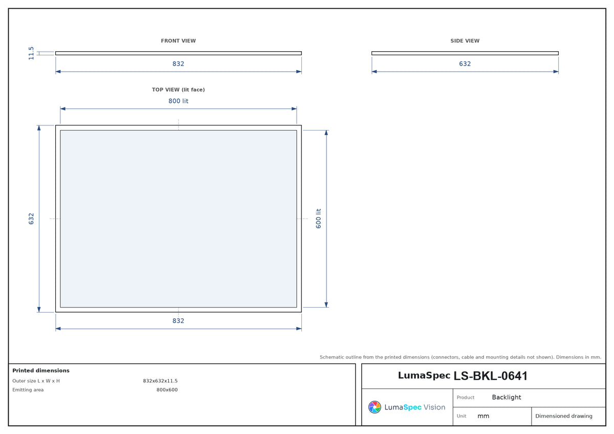 LS-BKL-0641 dimensions (mm)