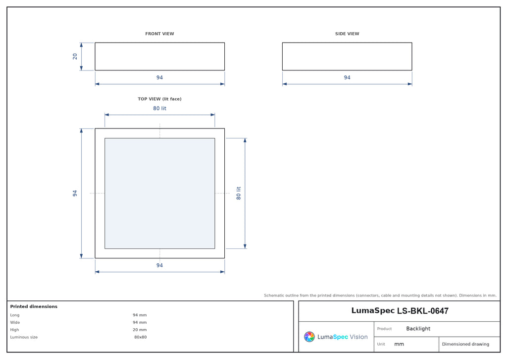 LS-BKL-0647 dimensions (mm)