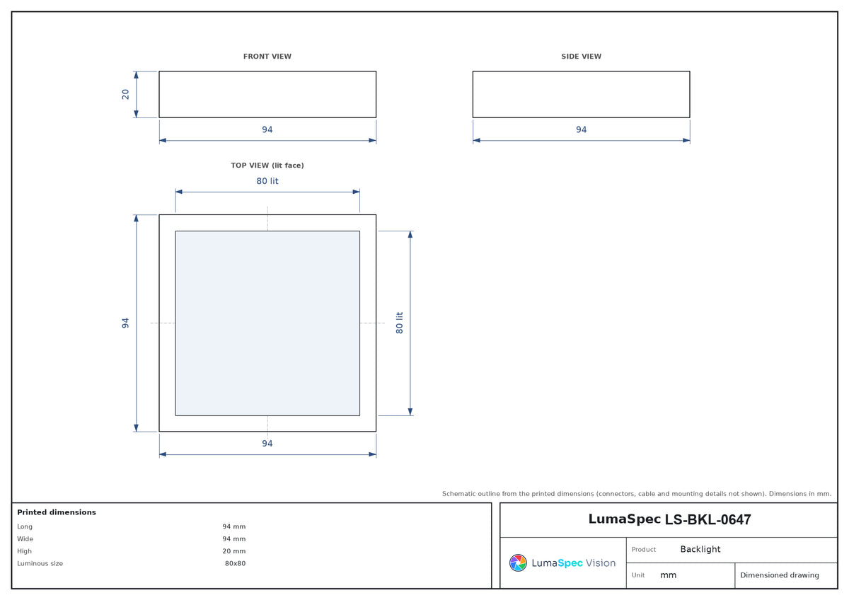 LS-BKL-0647 dimensions (mm)