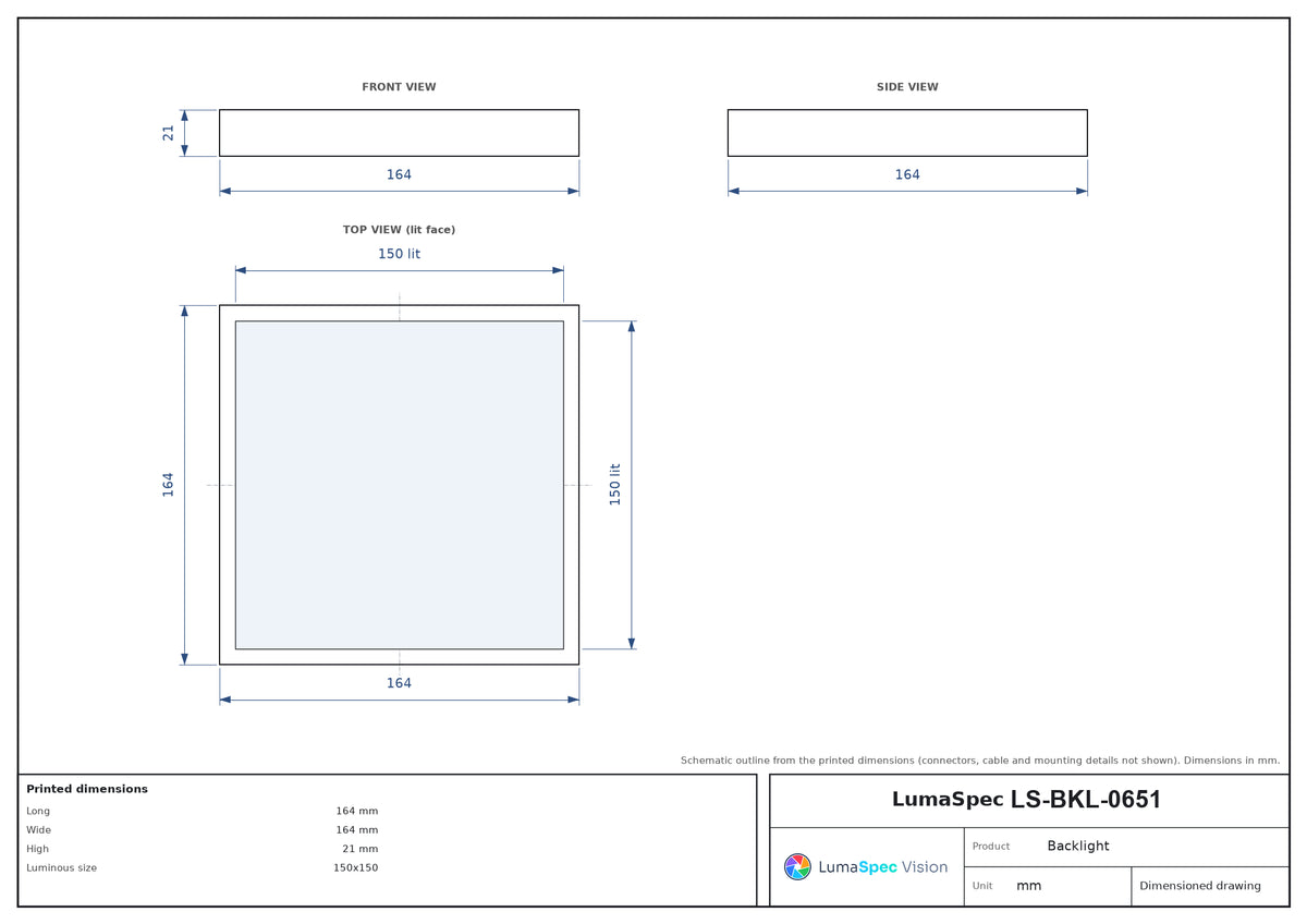 LS-BKL-0651 dimensions (mm)