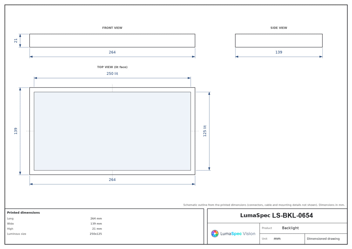 LS-BKL-0654 dimensions (mm)