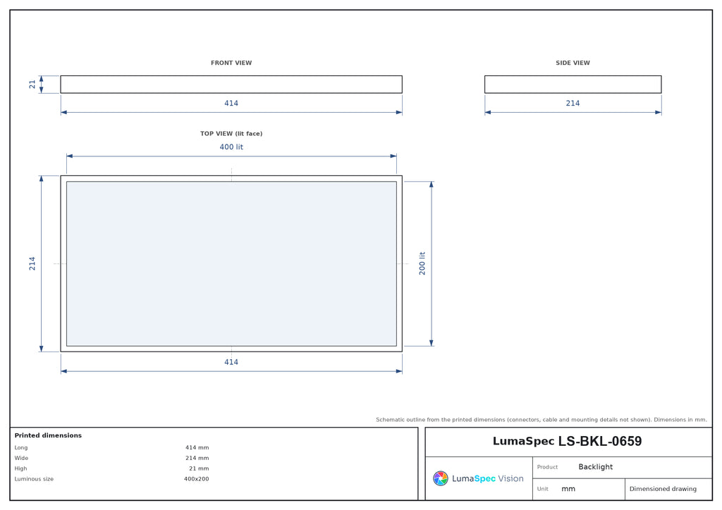 LS-BKL-0659 dimensions (mm)
