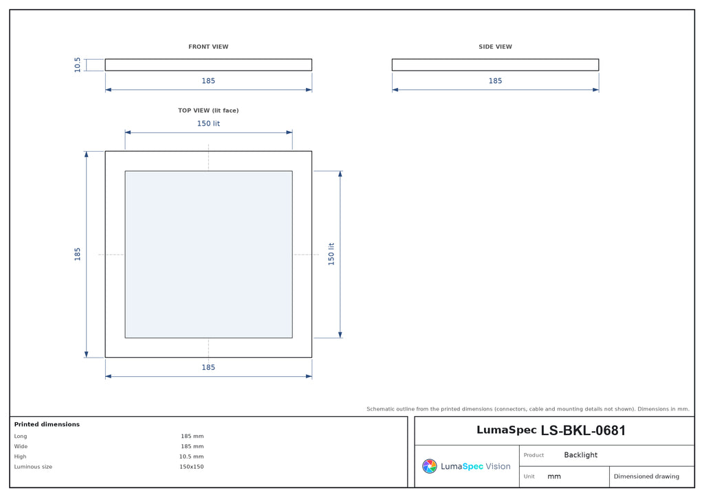 LS-BKL-0681 dimensions (mm)
