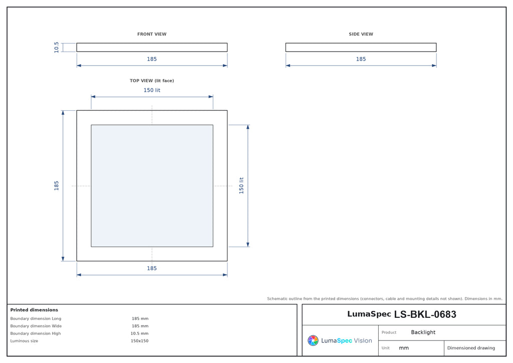 LS-BKL-0683 dimensions (mm)