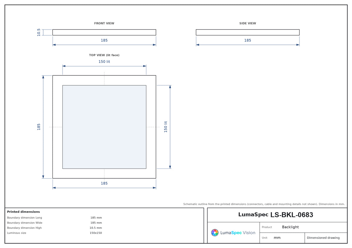 LS-BKL-0683 dimensions (mm)