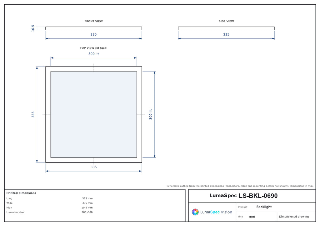 LS-BKL-0690 dimensions (mm)