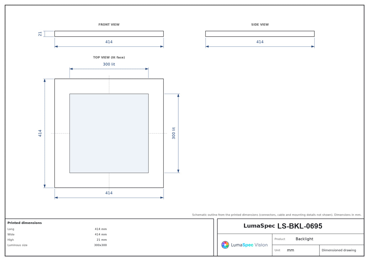 LS-BKL-0695 dimensions (mm)