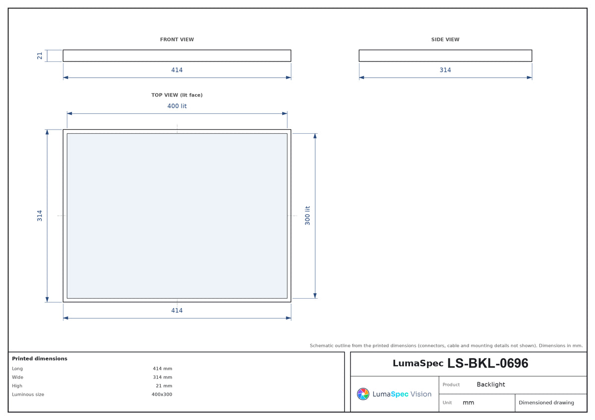 LS-BKL-0696 dimensions (mm)