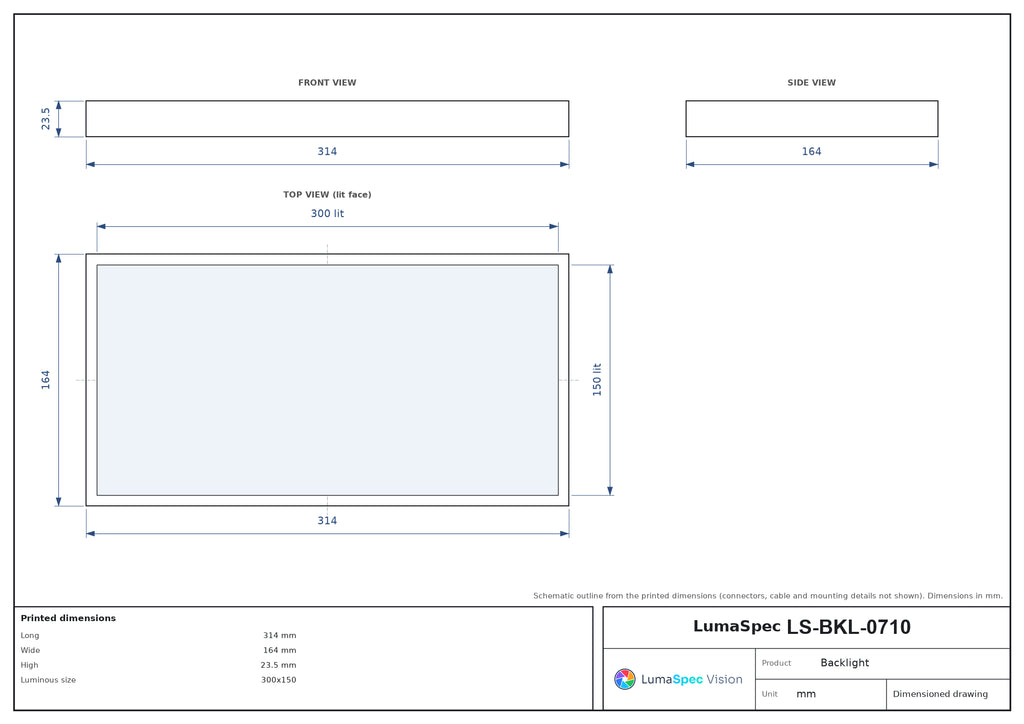 LS-BKL-0710 dimensions (mm)