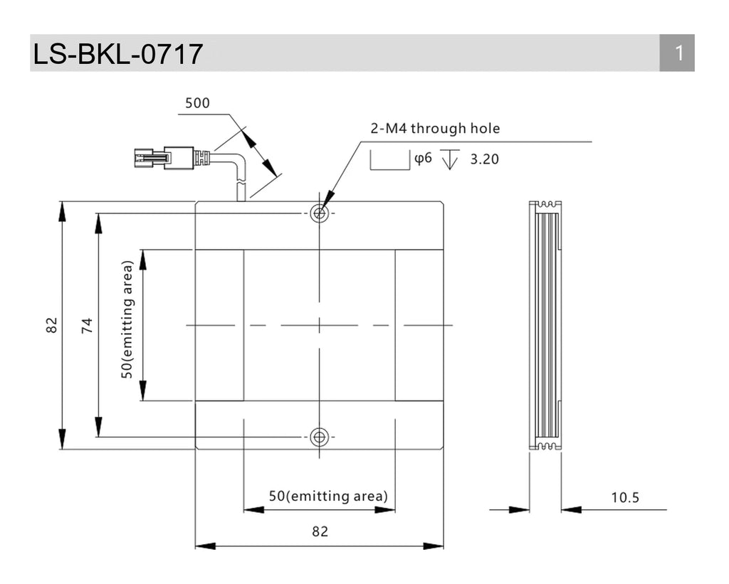 LS-BKL-0717 dimensions (mm)
