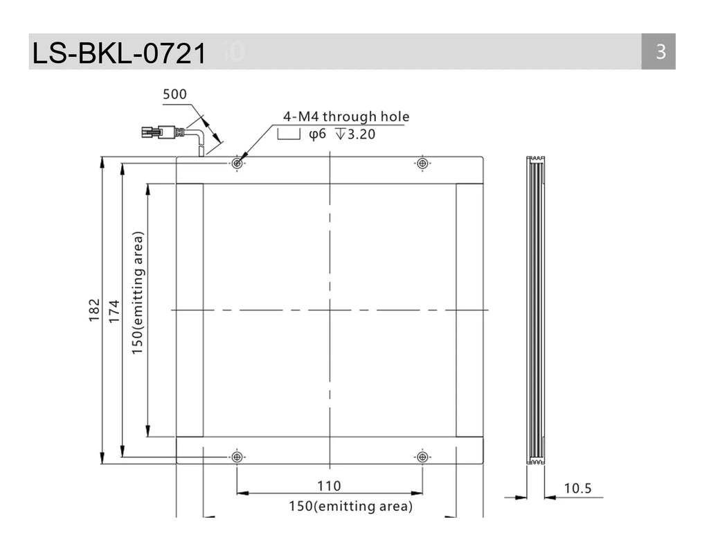 LS-BKL-0721 dimensions (mm)