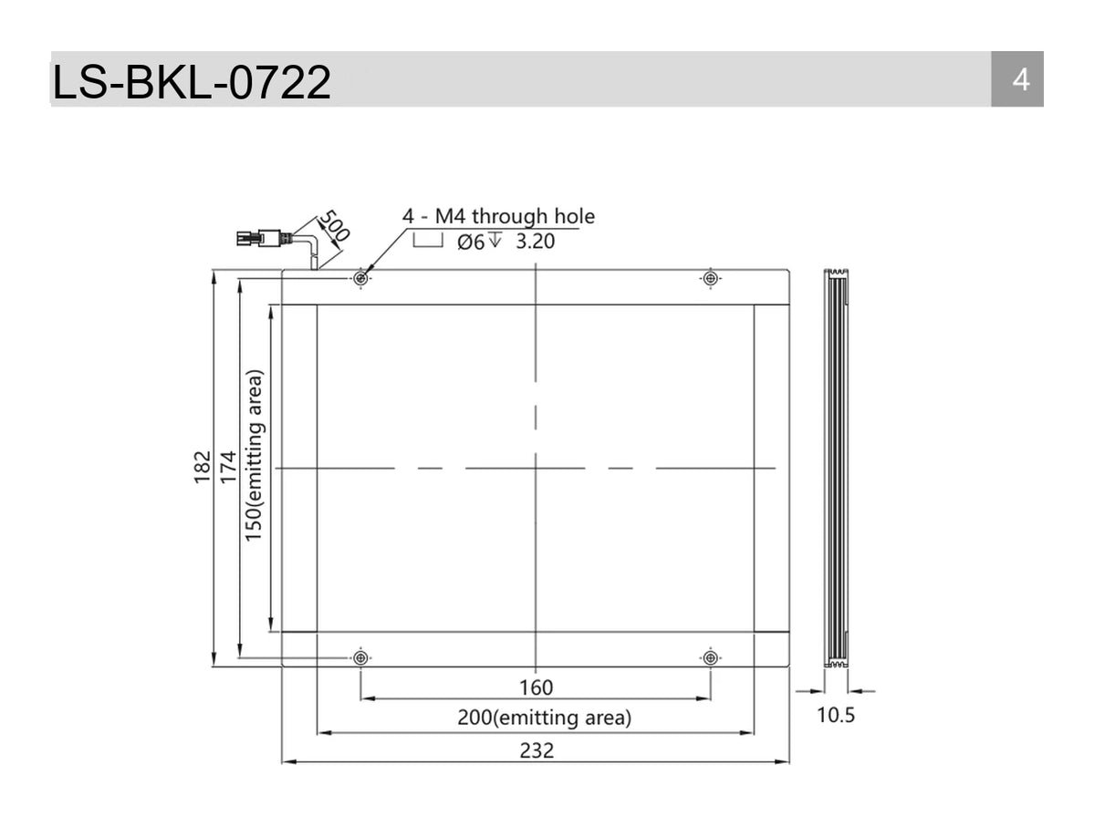 LS-BKL-0722 dimensions (mm)