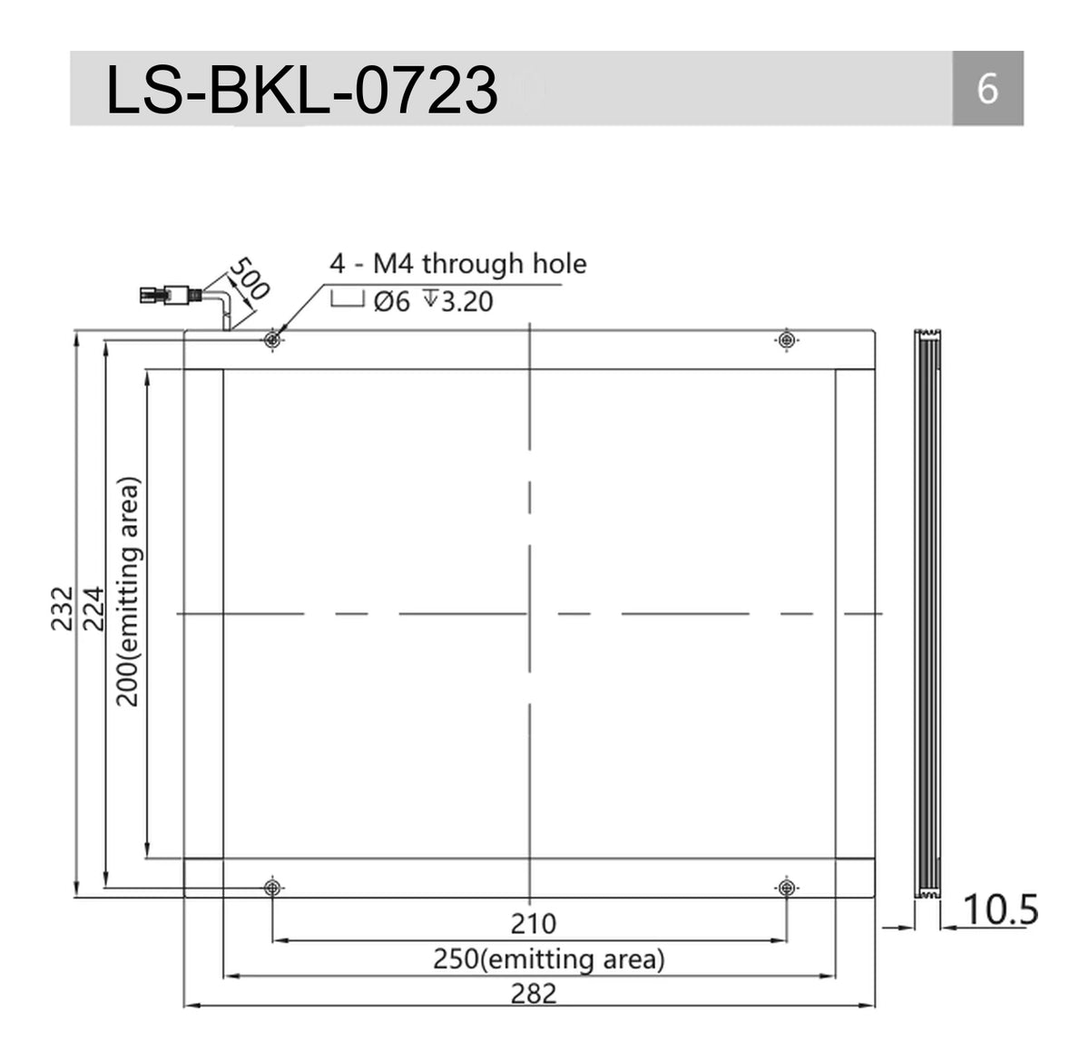 LS-BKL-0723 dimensions (mm)