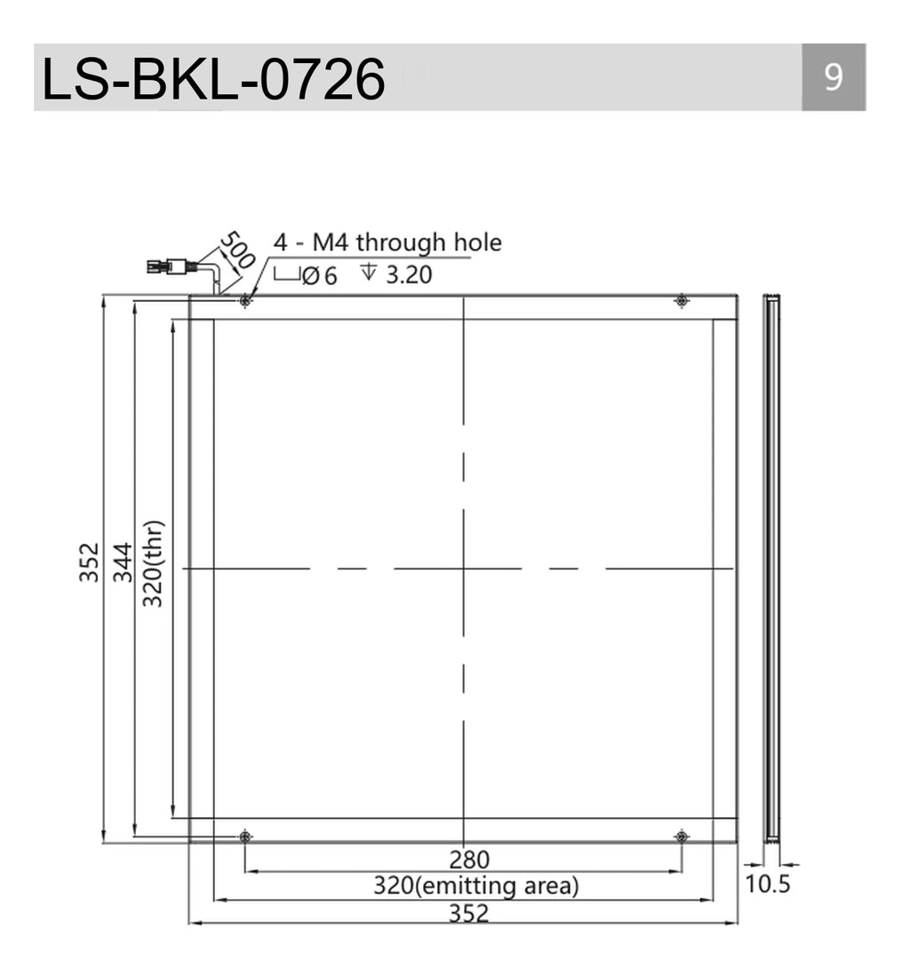 LS-BKL-0726 dimensions (mm)