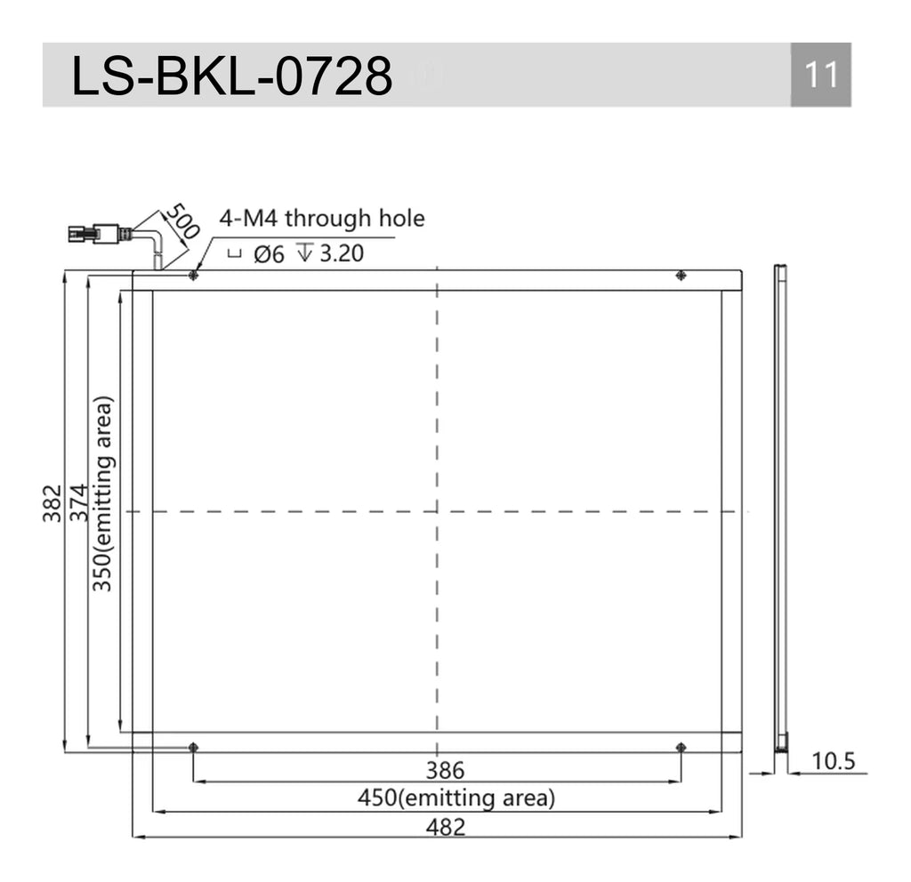 LS-BKL-0728 dimensions (mm)