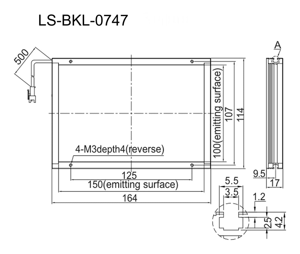 LS-BKL-0747 dimensions (mm)