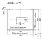 LS-BKL-0775 dimensions (mm)
