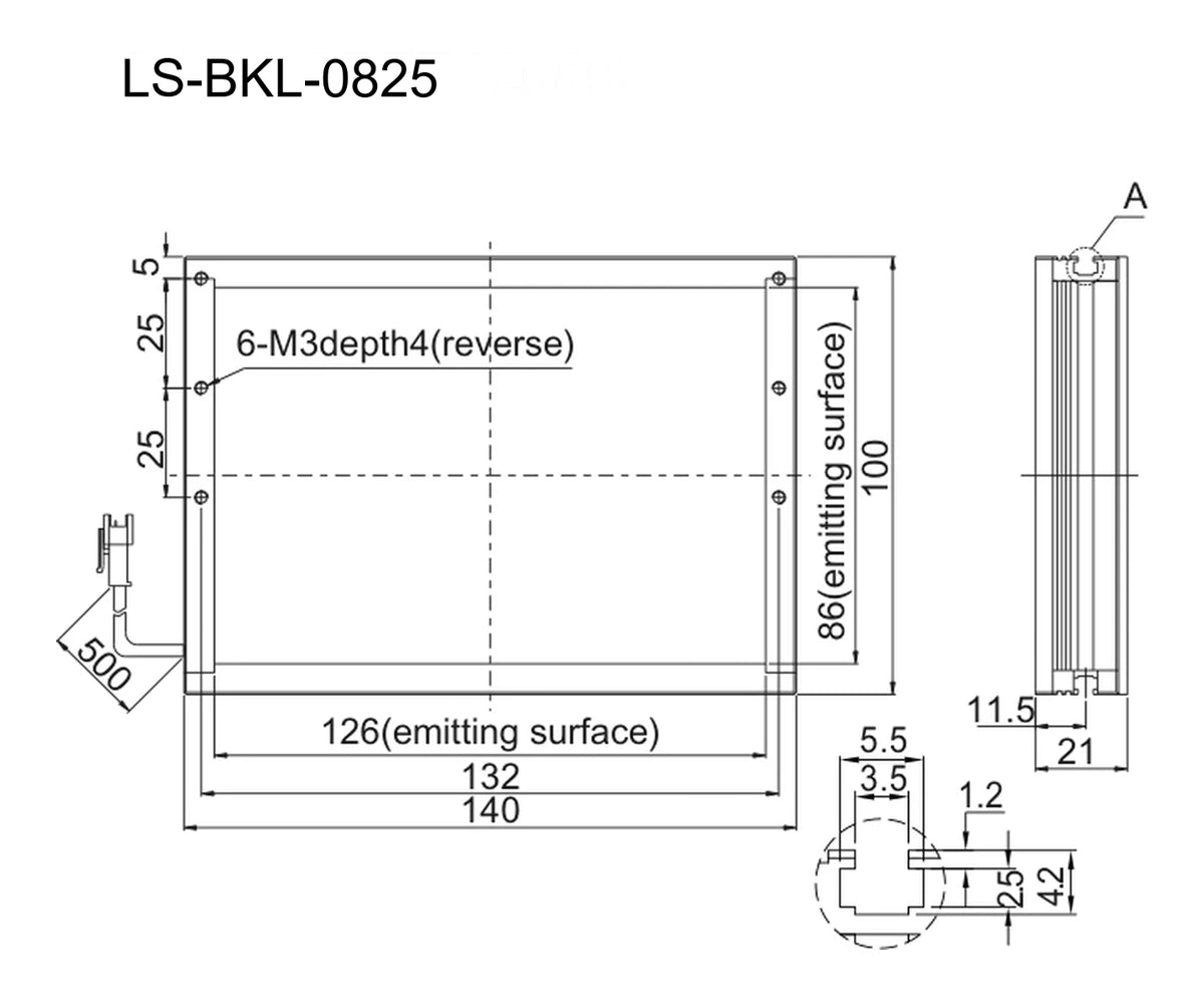 LS-BKL-0825 dimensions (mm)