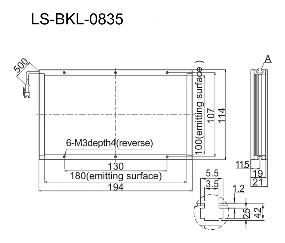 LS-BKL-0835 dimensions (mm)
