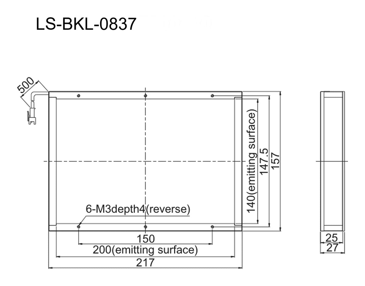 LS-BKL-0837 dimensions (mm)