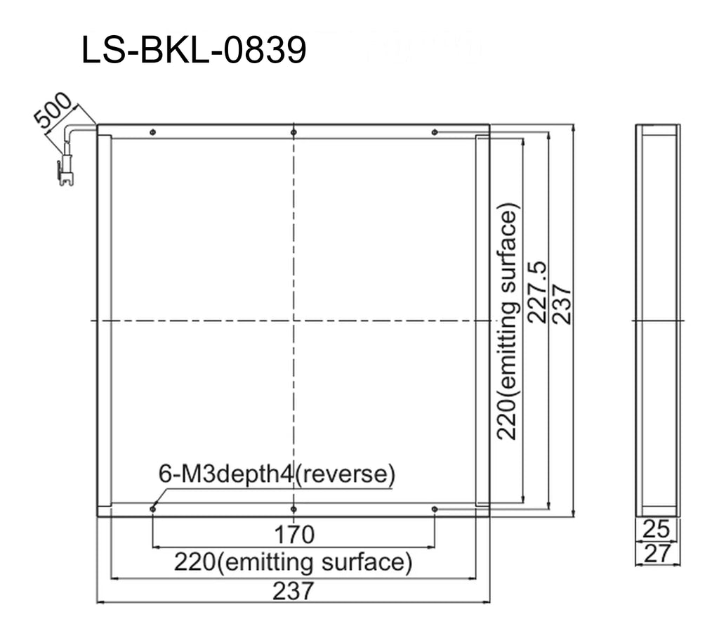 LS-BKL-0839 dimensions (mm)