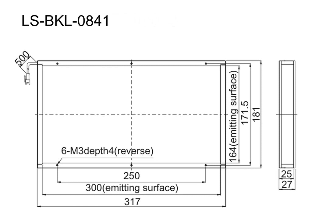 LS-BKL-0841 dimensions (mm)