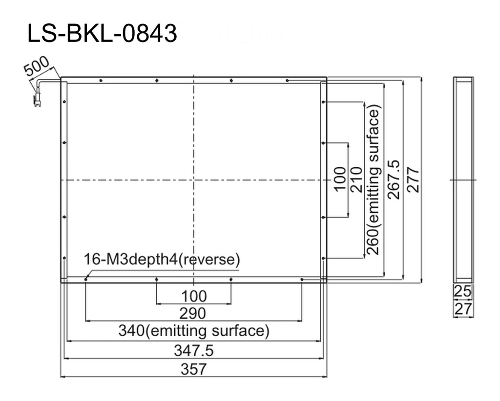 LS-BKL-0843 dimensions (mm)
